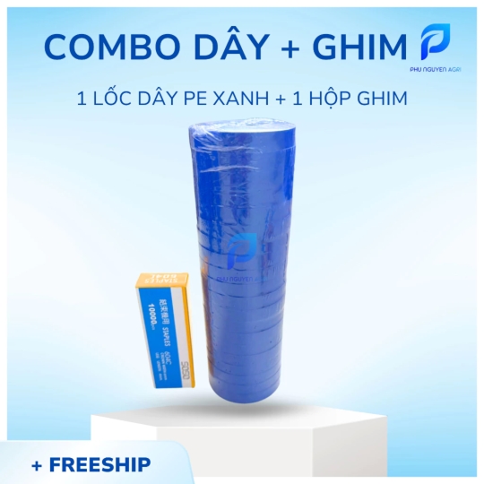 Combo 1 lốc dây 20 cuộn+ 1 hộp 10.000 ghim
